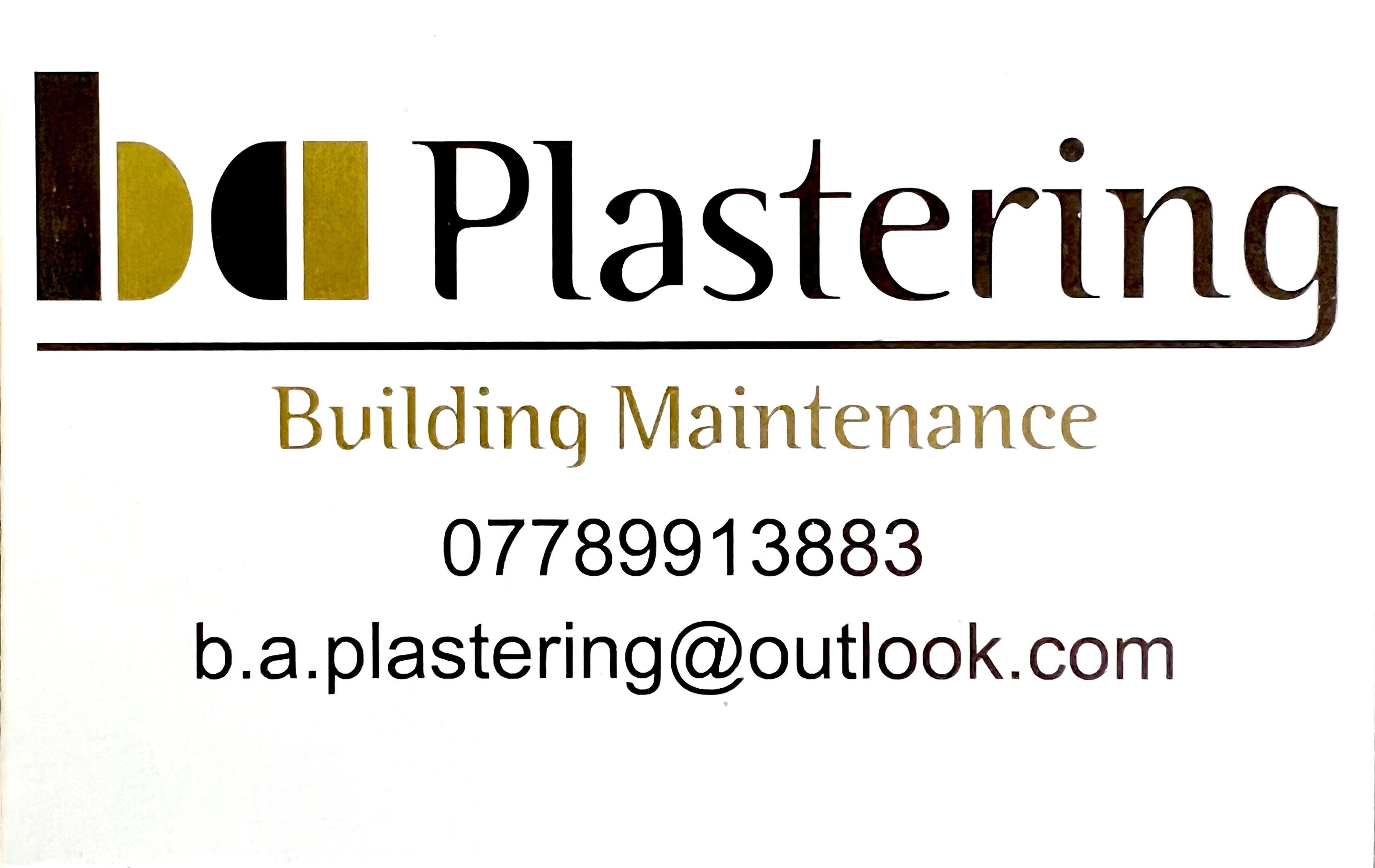 B A Plastering.Building Maintenance Ltd