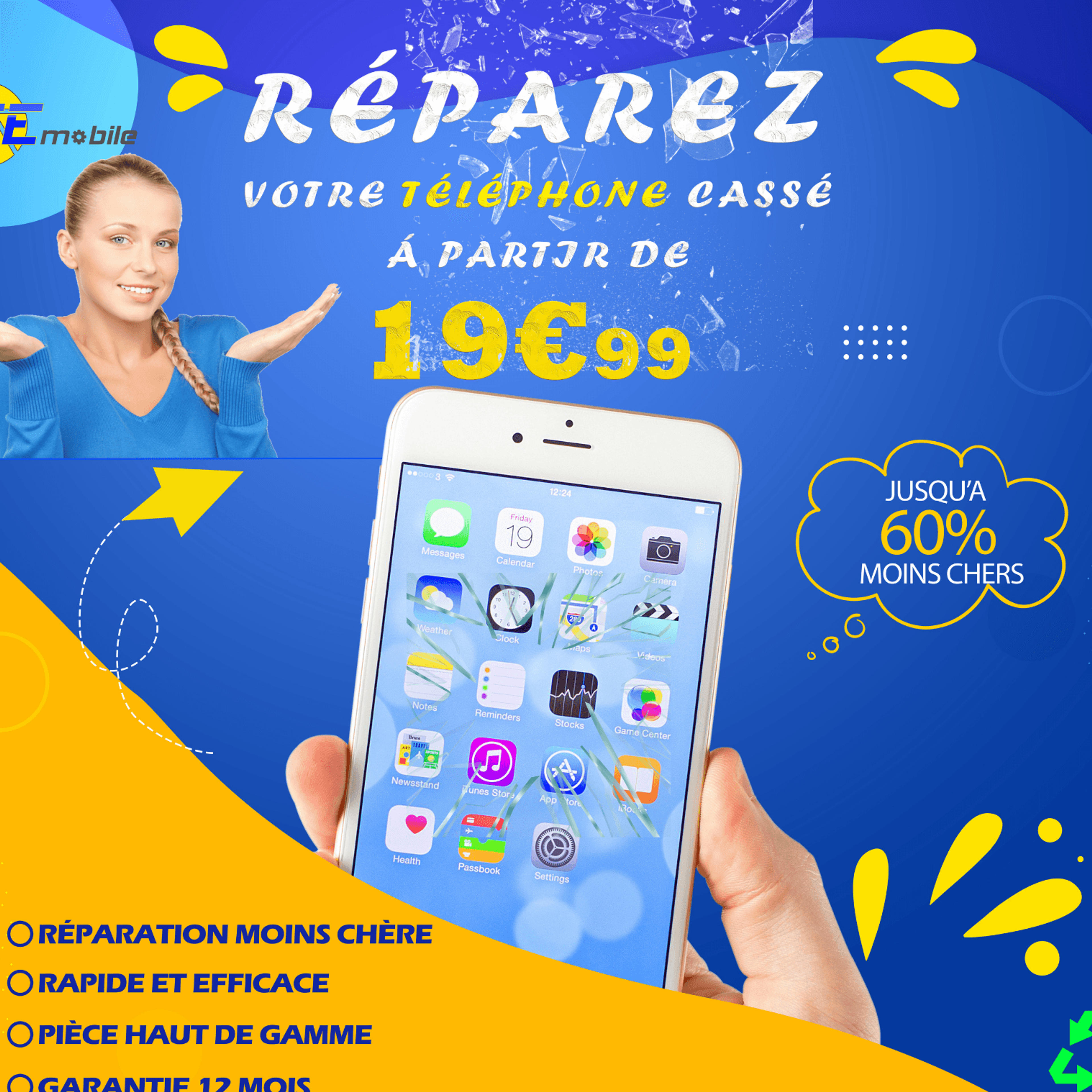 Réparateur de téléphone et objets connectés