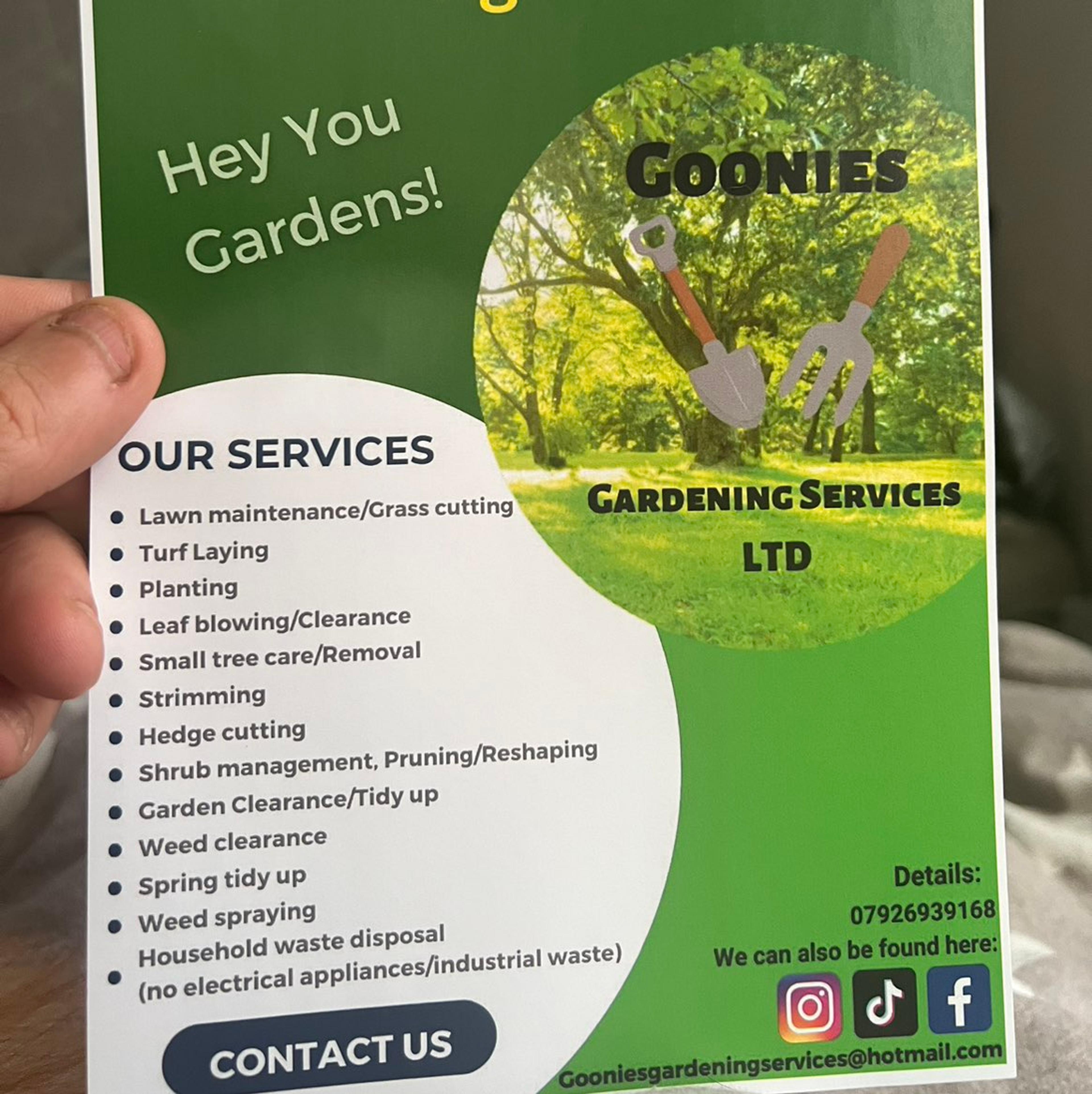 Goonies gardening services