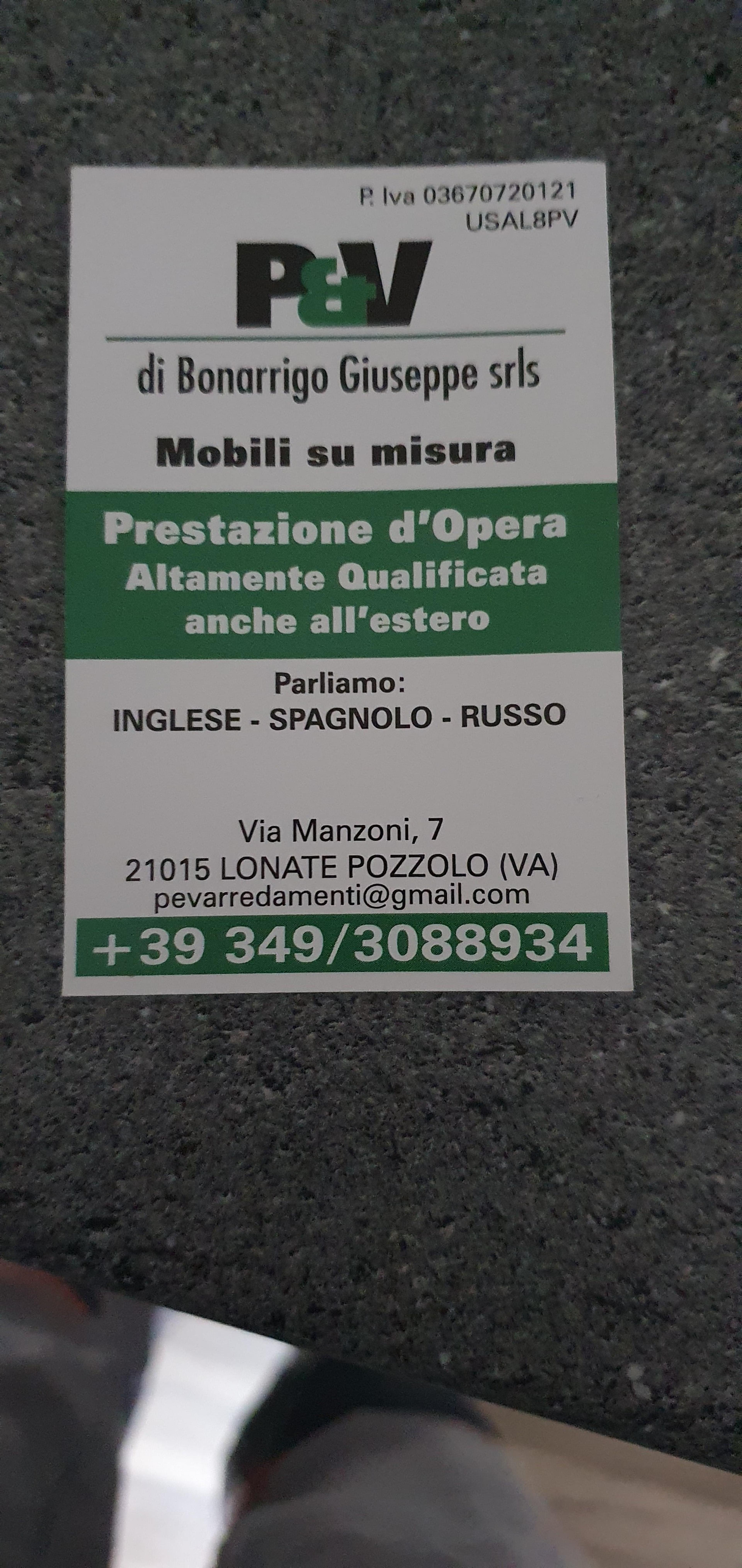 P&V DI Bonarrigo Giusepppe S.r.l.s