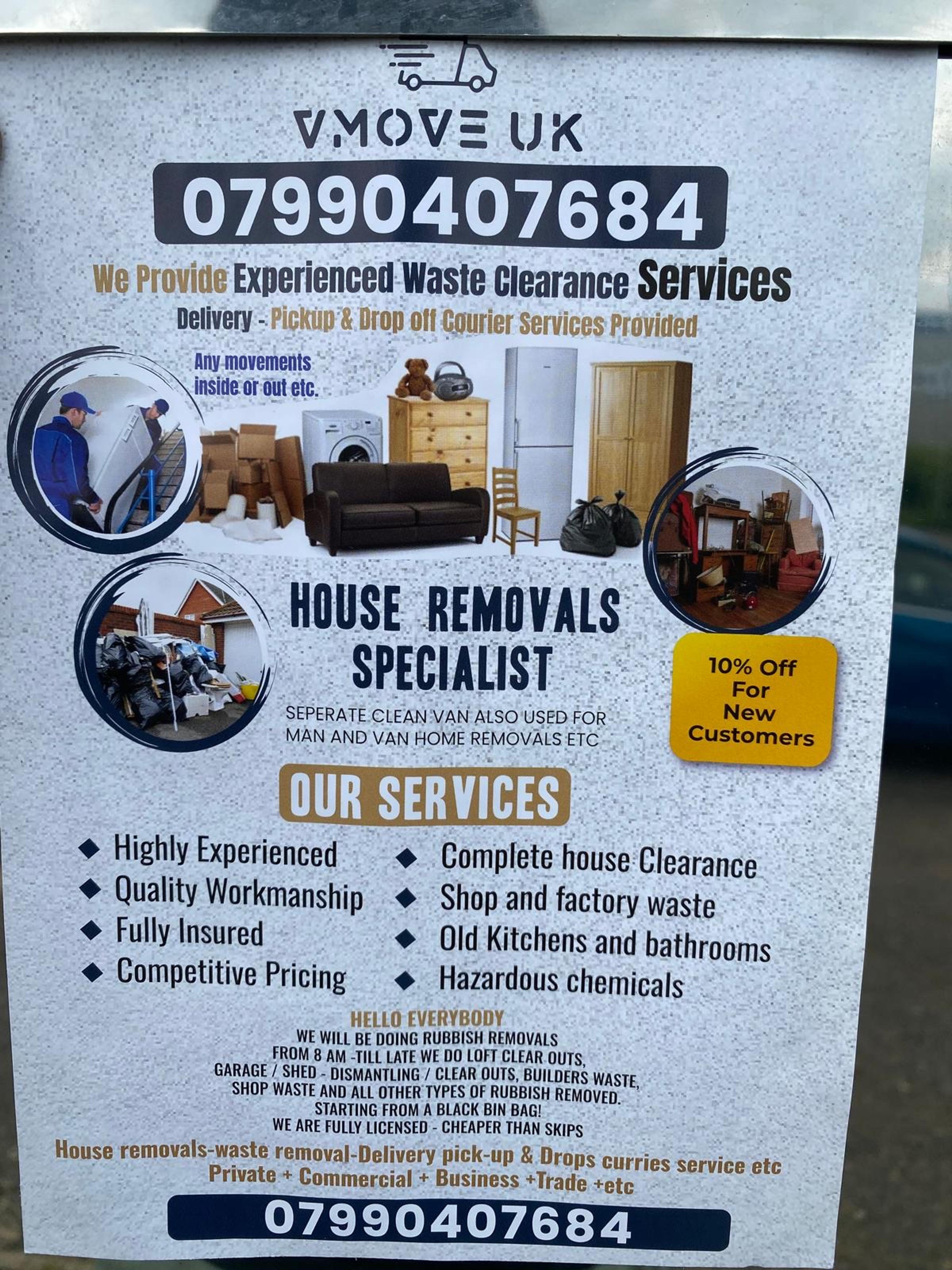 VMOVE UK-NATIONWIDE DELIVERY-COLLECTIONS REMOVALS