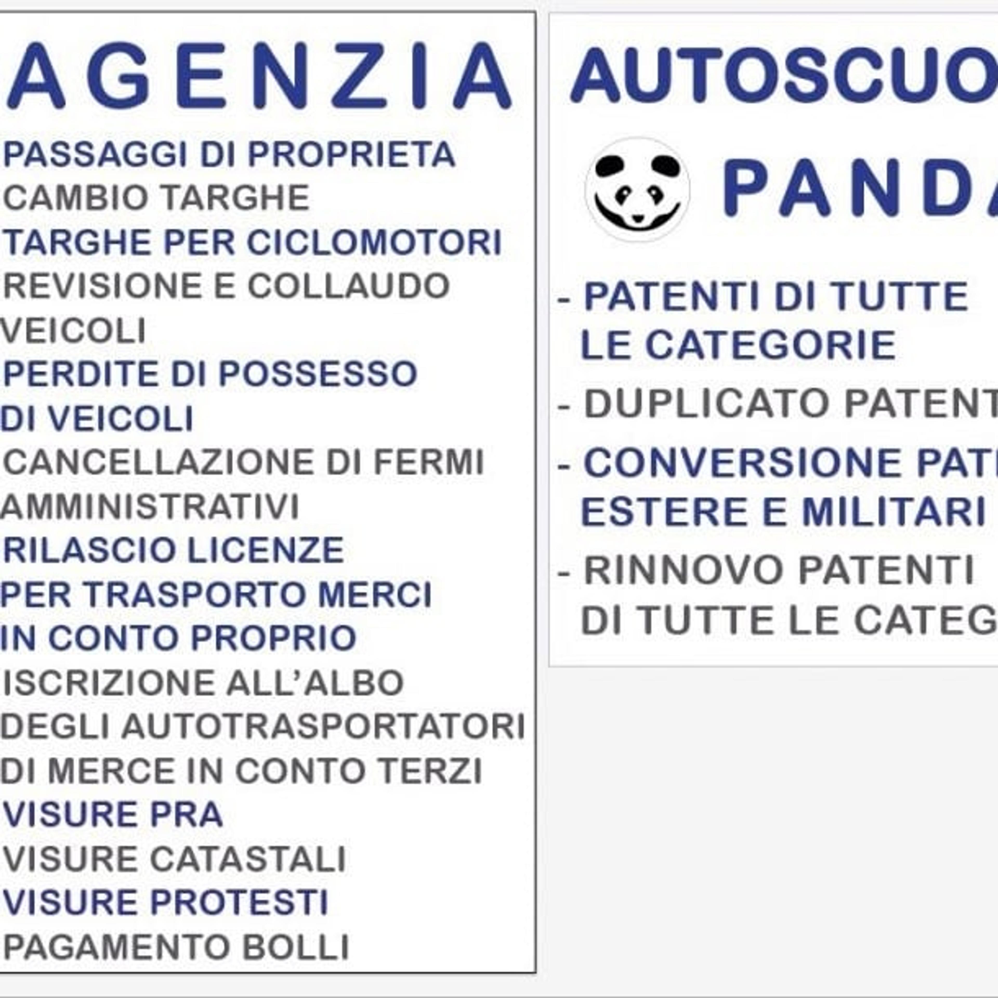 AUTOSCUOLA & AGENZIA PANDA