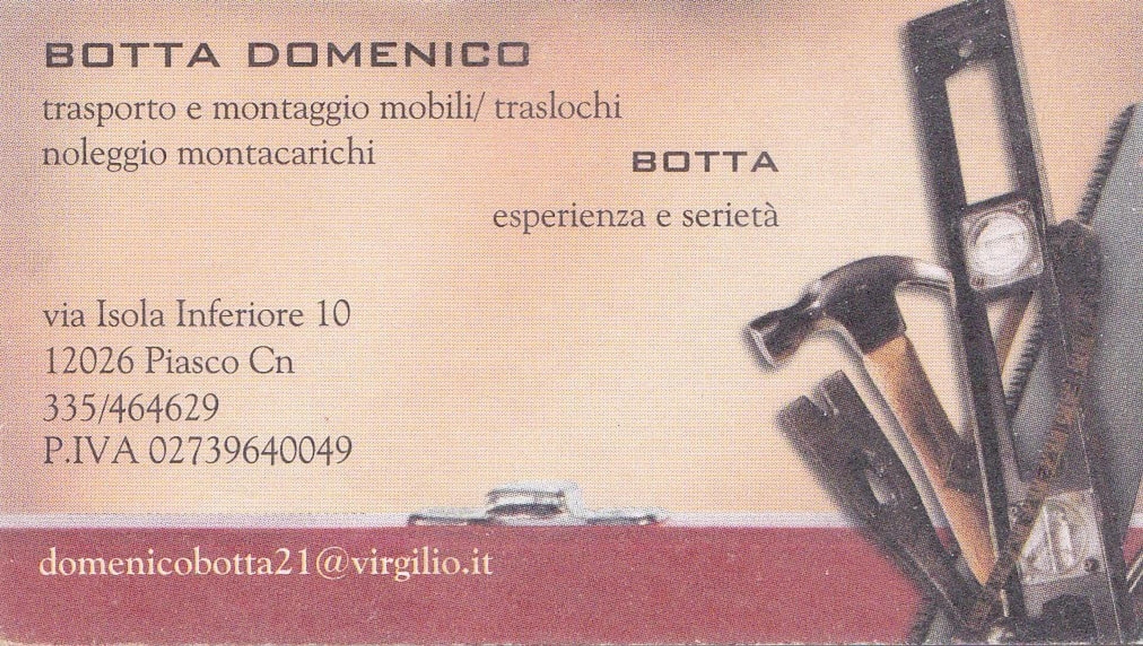 BOTTA DOMENICO TRASPORTI/ TRASLOCHI