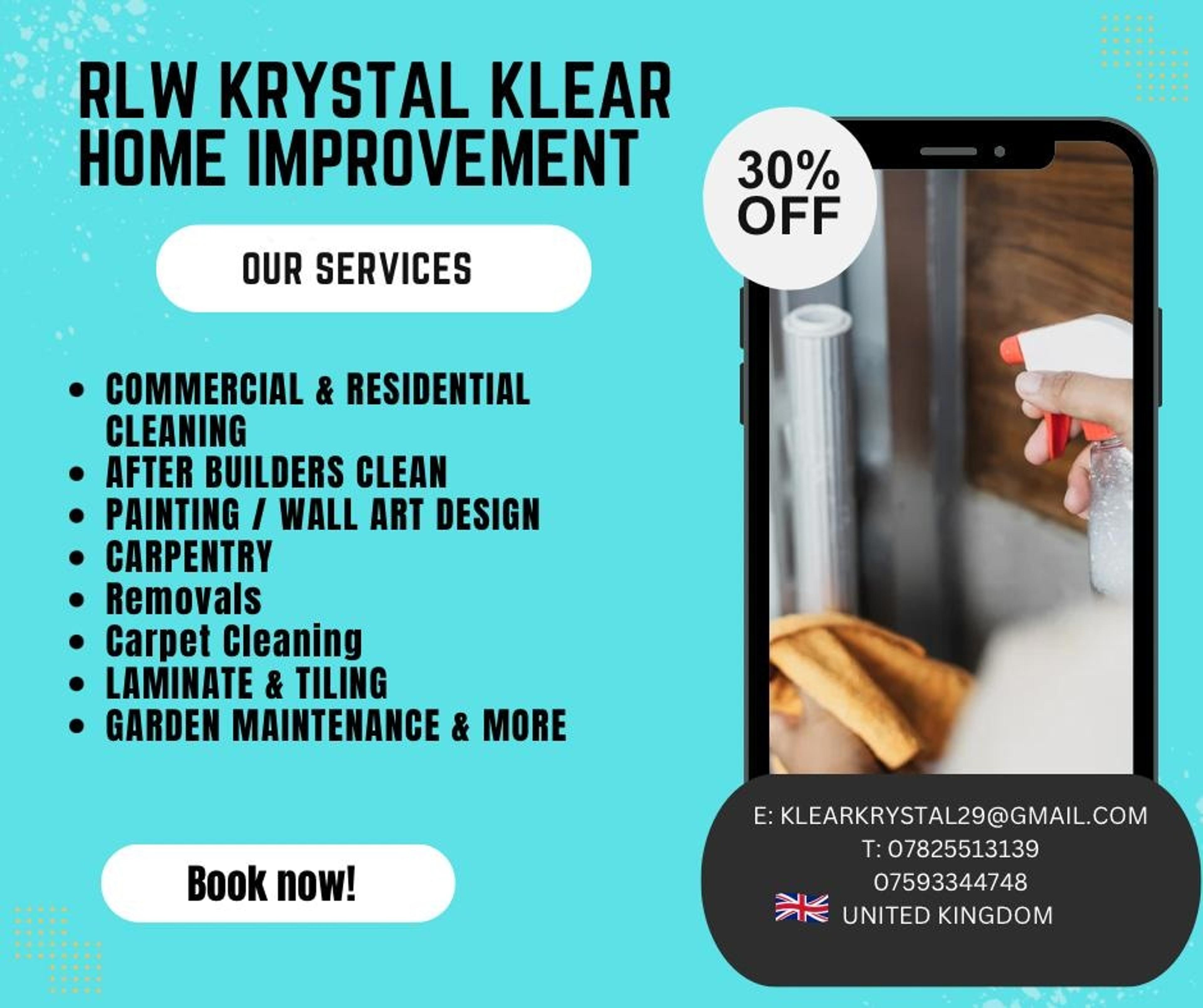R.L.W Krystal klear Home Improvement