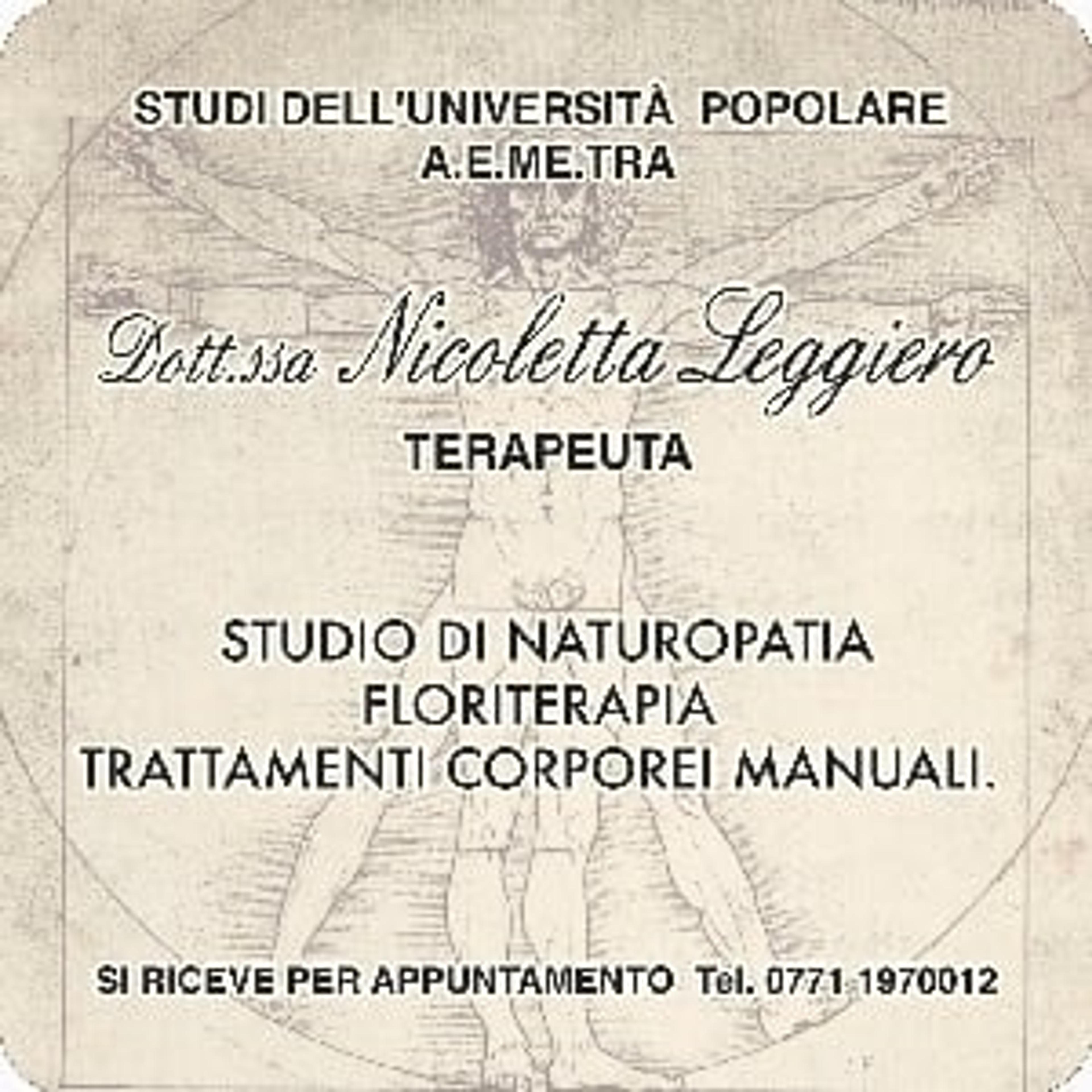 Dott.ssa Nicoletta Leggiero Studio di NATUROPATIA/FLORITERAPIA/TERAPIE MANUALI