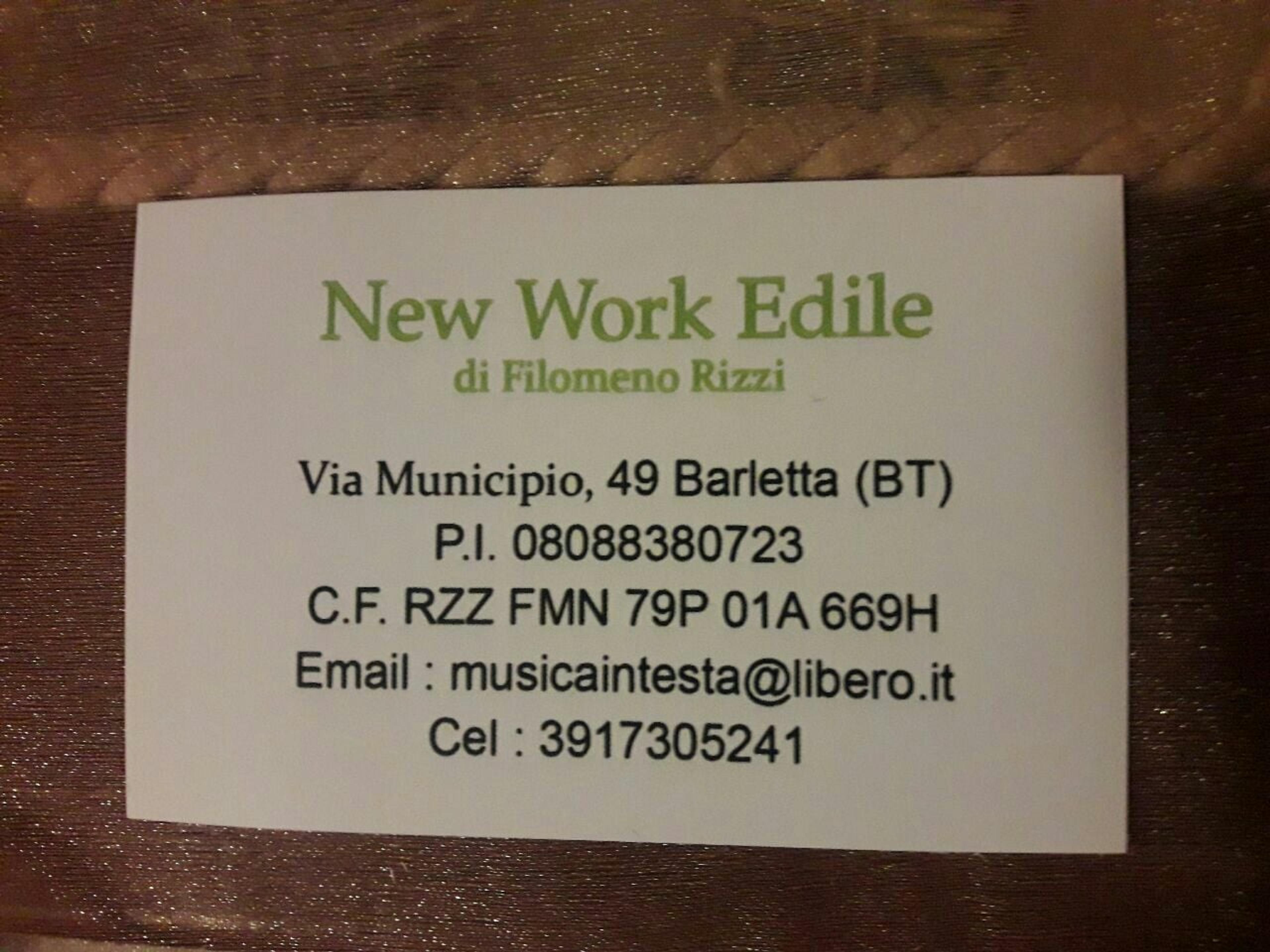 NEW WORK EDILE di F. Rizzi