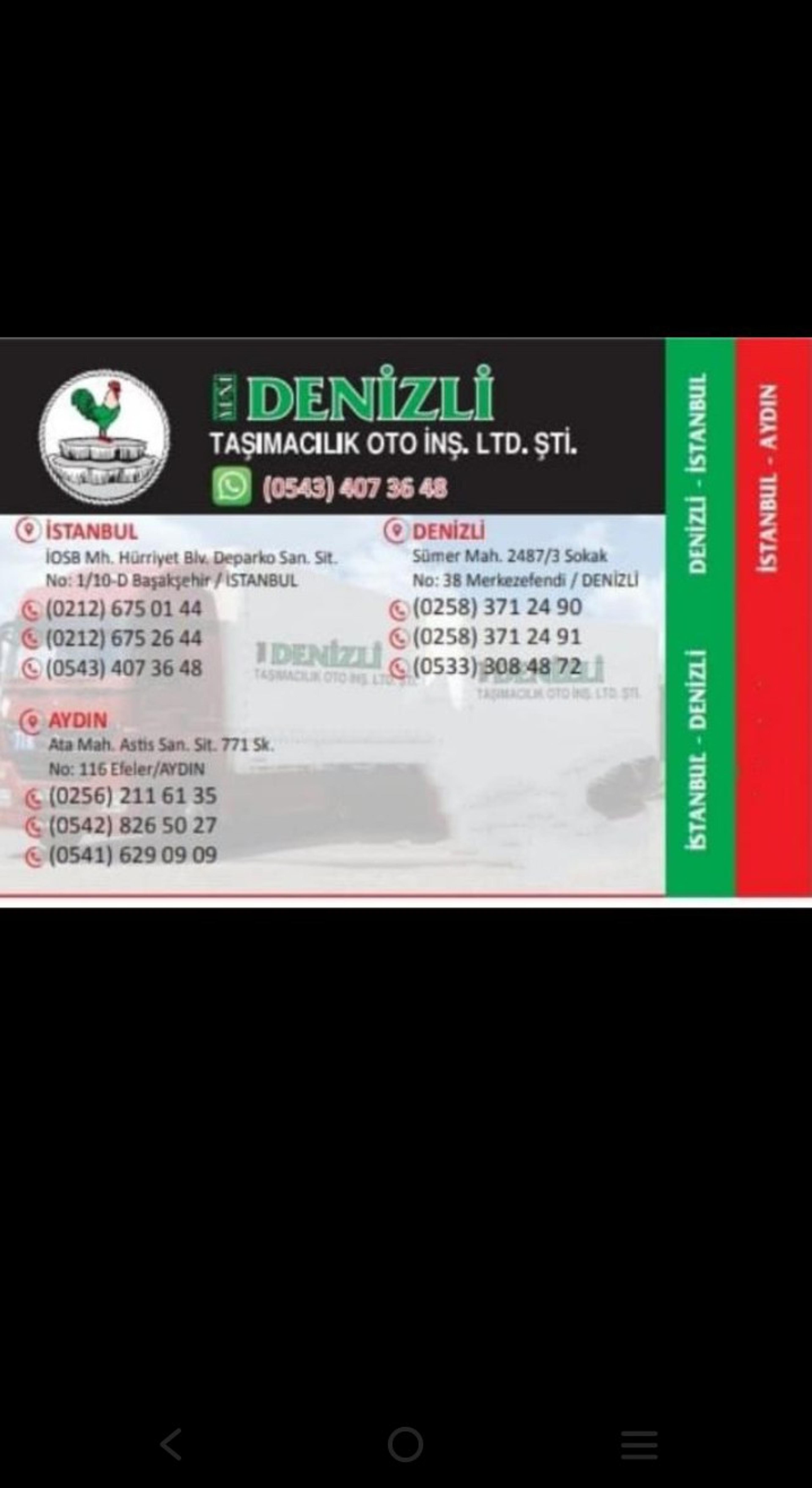 Yeni Denizli taşımacılık