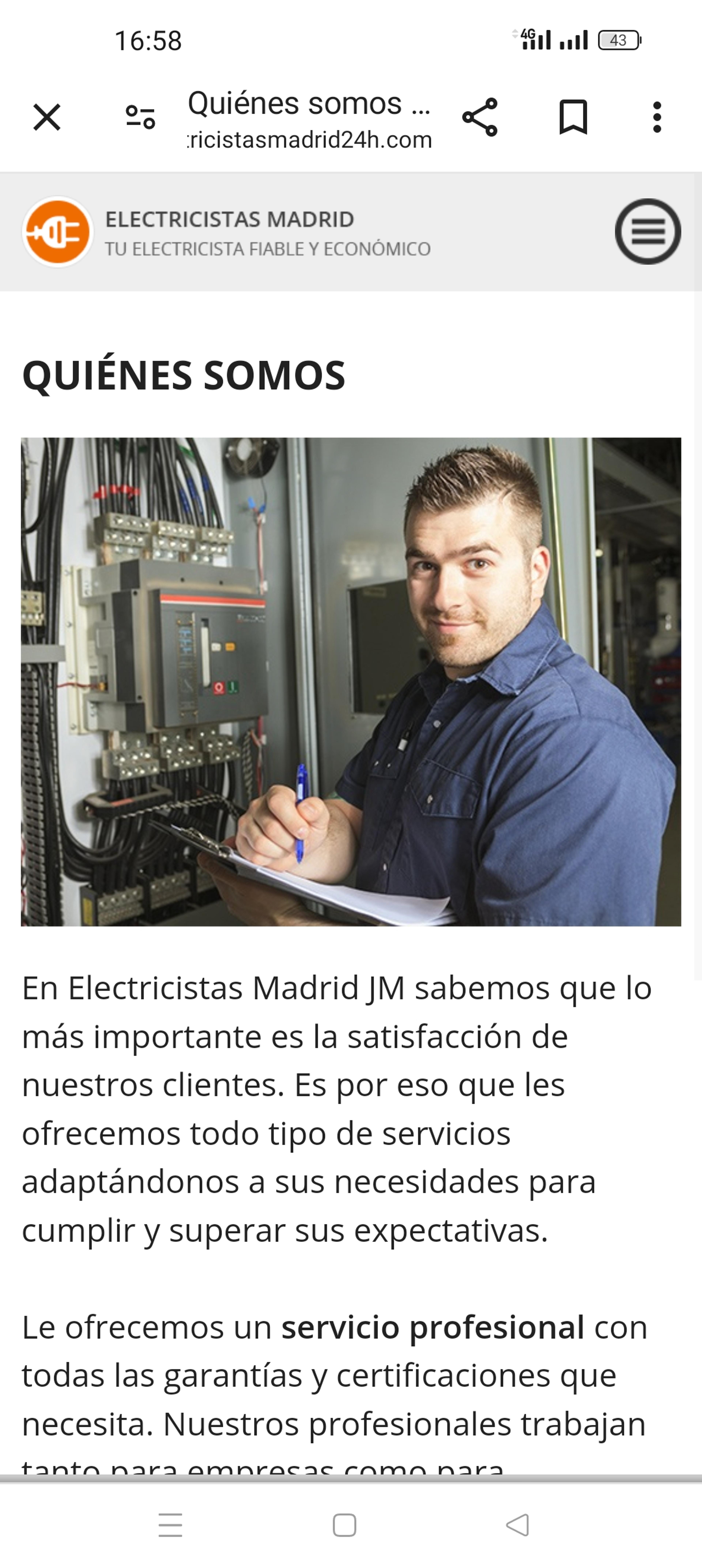 ELECTRICISTAS EAR. SL