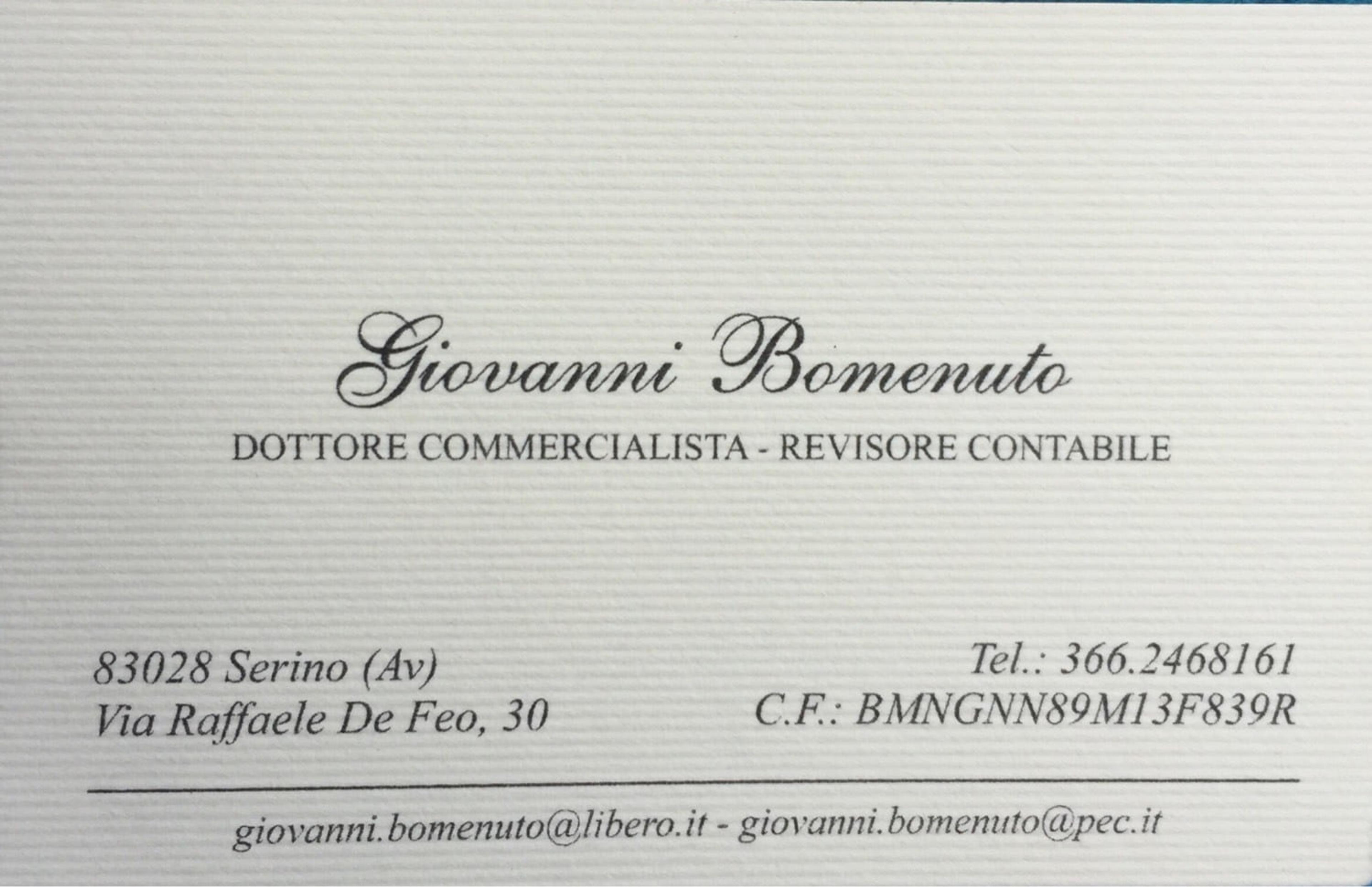 Studio Dottore Commercialista e Revisore Legale dei Conti Bomenuto Giovanni