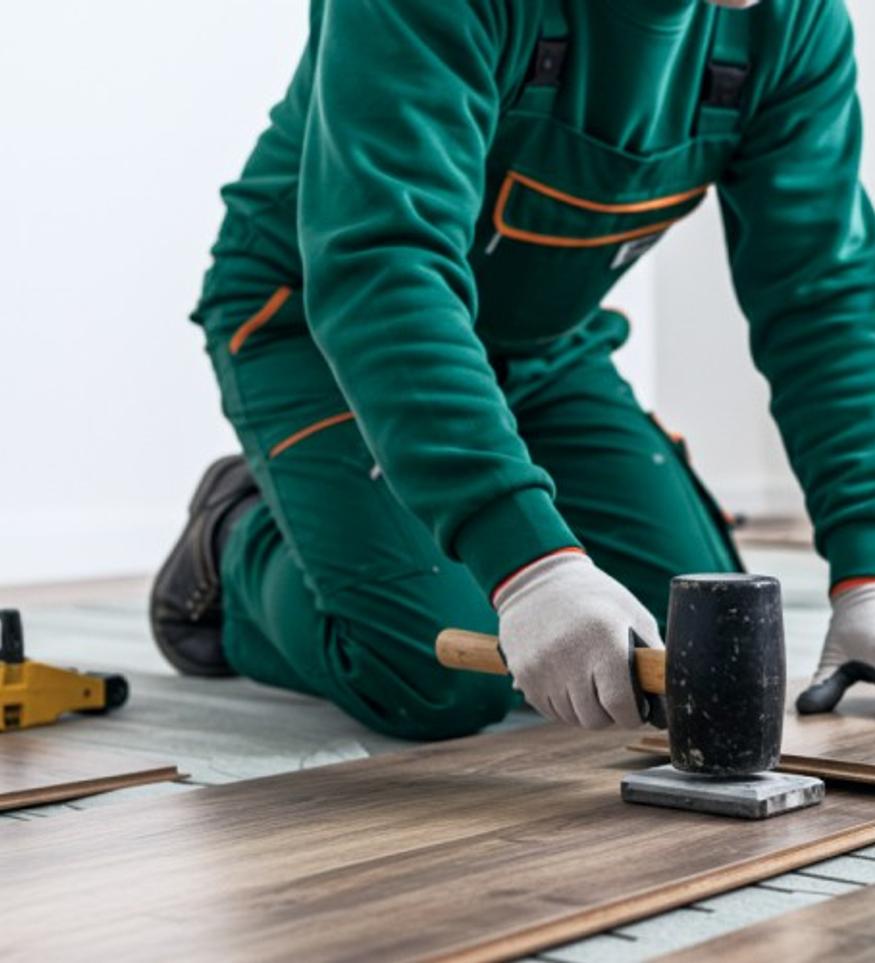 297 Laminált Padló Lerakása Szakember áll készen ajánlatot tenni.