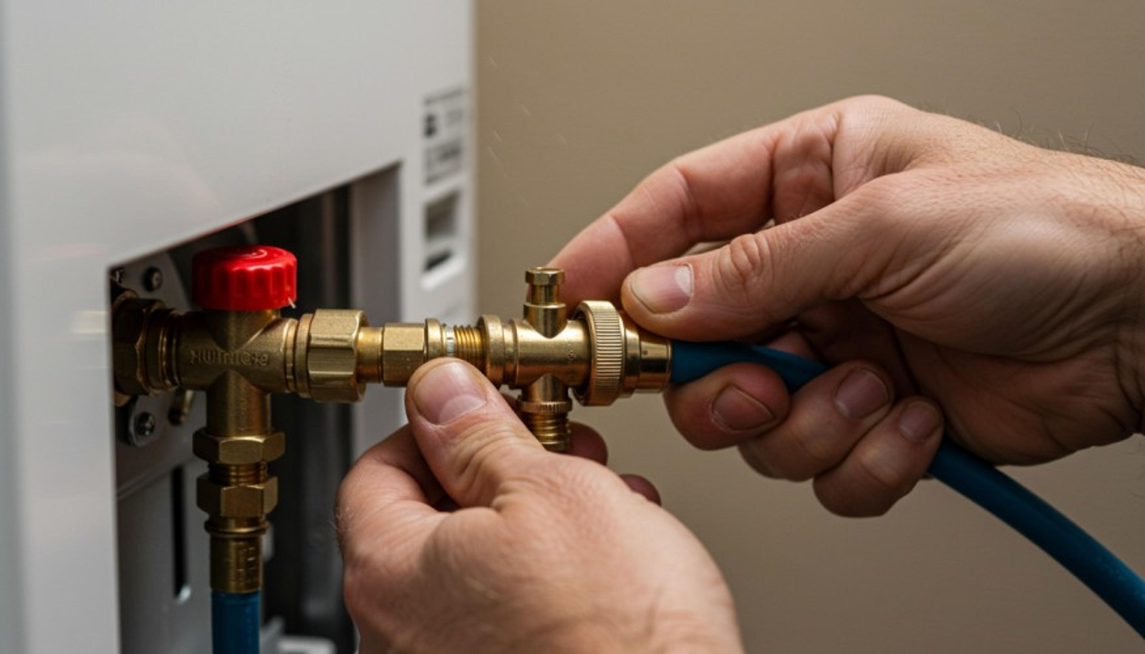 تركيب سخان غاز