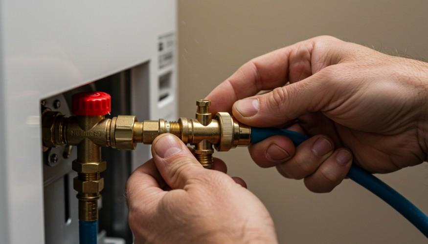 تركيب سخان غاز