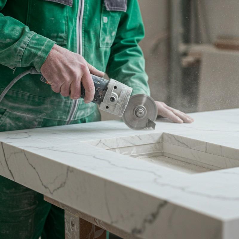 Ankastre Ocak Mermer Kesimi